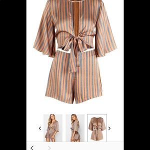 Stripped playsuit jumpsuit